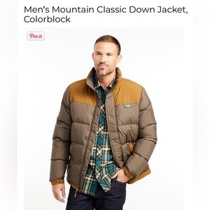 LLBean Mountain Classic Down Jacket Colorblock